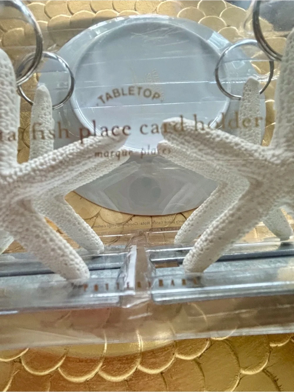 Pottery Barn Starfish Place Card Holders - White Coastal Tabletop Set of 8 party
